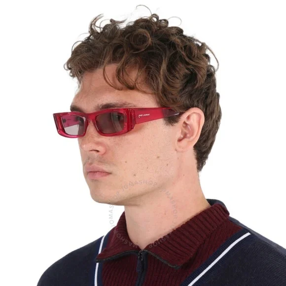 NEW SAINT LAURENT SQUARE SL 553 003 SUNGLASSES SAINT LAURENT SL553 003 PINK GREY Yves Saint Laurent - YSL SL 553 Sunglasses | FREE Shipping main image 3